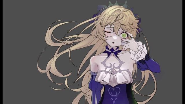 #fischl from #genshinimpact Fanart time lapse смотреть онлайн