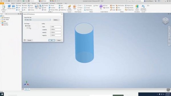 AutoDesk Inventor 2021 saving STL files for 3D printing