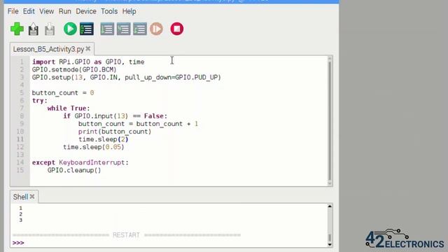 Lesson B-5 Activity #3: Tuning a Python Code Loop Using a Delay смотреть онлайн