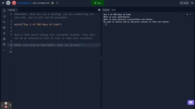 Working with Variables in Python - Day 3 of 100 Days of Code (Part 2 of 2): Feb 10 2022 смотреть онлайн