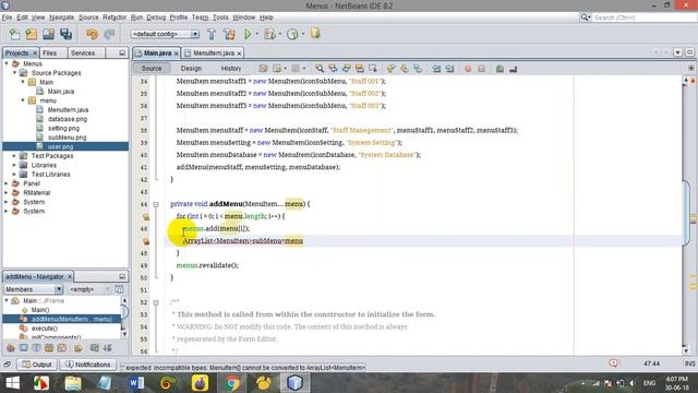 Java Custom - Dynamic Drop Down Menu