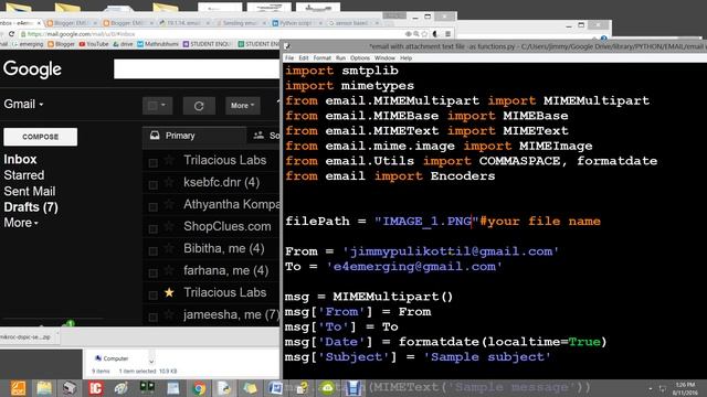 Sending Email with attachment in Python смотреть онлайн