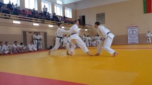 KARATE TEAM KATA: BASSAI DAI & BUNKAI (application) | Shotokan style | БАССАЙ ДАЙ и БУНКАЙ