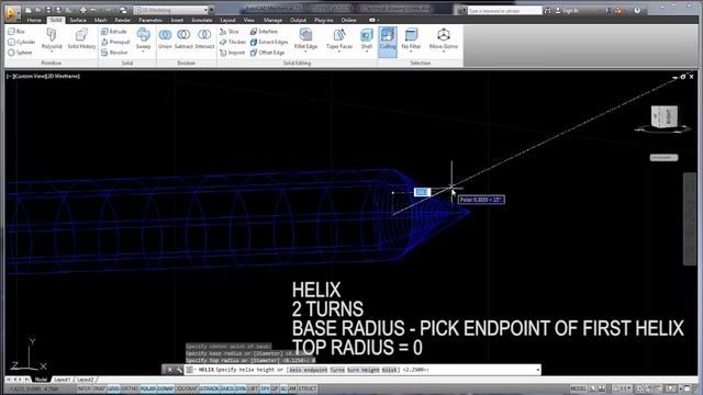 AutoCAD 2013 3D Screw Tutorial by KEENE смотреть онлайн