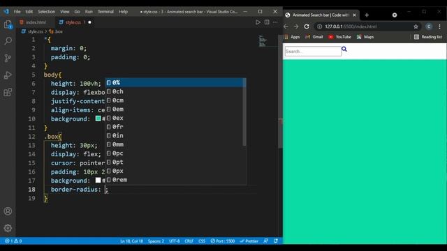 How to create Animated Search Bar using HTML and CSS | Website Search Box смотреть онлайн