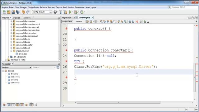 Sistema Hoteleiro com Java - Aula 07 - Criando classe de conexão com BD смотреть онлайн