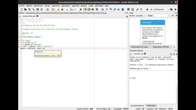 Découverte du module Tkinter (GNI) pour Python смотреть онлайн