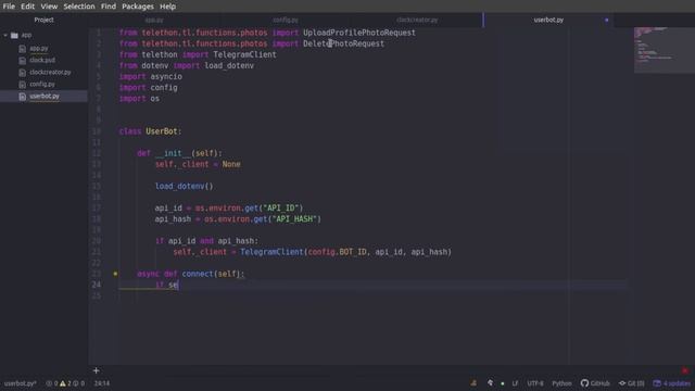 Telegram User Bot | Превращаем свою аватарку в настоящие часы | Python Project #1 смотреть онлайн