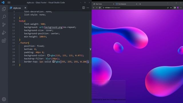 Create Modern Glassmorphism Footer with HTML & CSS | Step by Step Tutorial смотреть онлайн