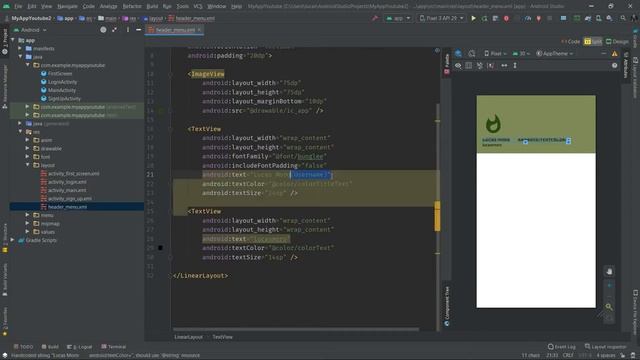 Navigation drawer menu with Material Design in Android Studio смотреть онлайн