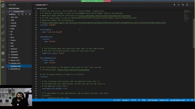Урок 18: "Основы Flutter - первое создание приложения+pedantic" смотреть онлайн