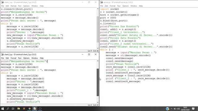 Aplikasi Chat Grup Sederhana (Multiple Client) Menggunakan Bahasa Pemrorgraman Python смотреть онлайн
