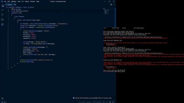 C# RabbitMQ od podstaw, część 1 смотреть онлайн
