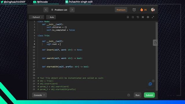 Implement Trie (Prefix Tree) - Leetcode 208 - Python #prefix #trie смотреть онлайн