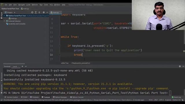 Python Serial Port Commuincation смотреть онлайн