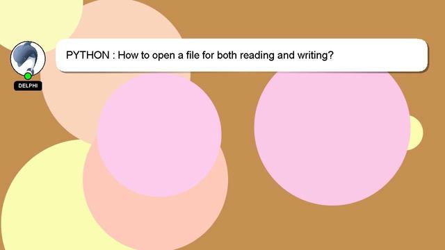 PYTHON : How to open a file for both reading and writing? смотреть онлайн