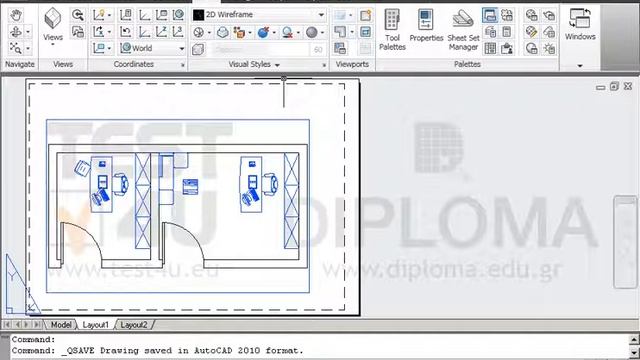 Go to the layout Layout1. Create a new viewport for which the bottom left corner of the window... смотреть онлайн