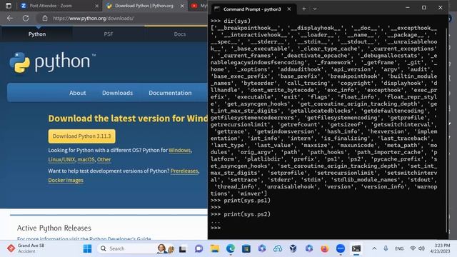 Running Python 3.10.11 on Windows 11 Operating System смотреть онлайн
