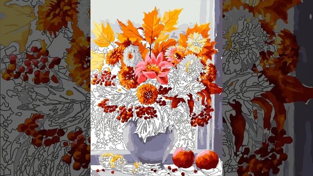 Набор для творчества Живопись на холсте "Осенние цветы" от Белоснежки смотреть онлайн