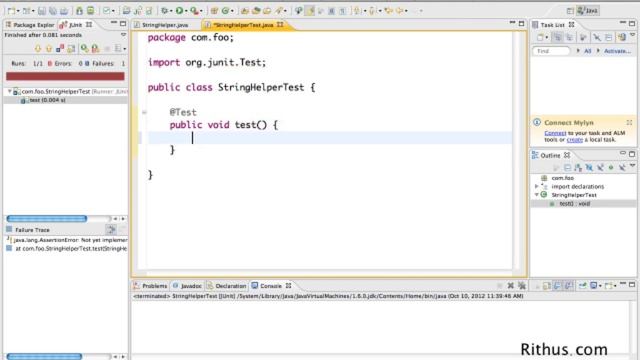 Eclipse Java Tutorial 7 - Writing a JUnit Test смотреть онлайн