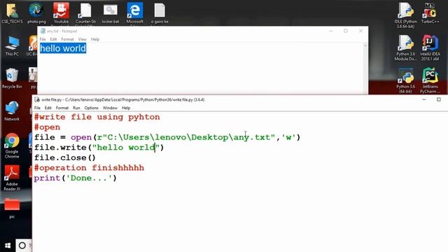 write file using python console || append method || write method || python 3 смотреть онлайн