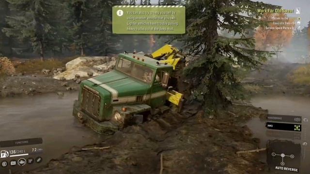 Offroad Truck transportation on muddy road SnowRunner International Paystar 5070 смотреть онлайн