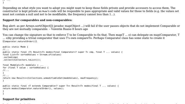 Code Review: General Java class to find mode (3 Solutions!!) смотреть онлайн