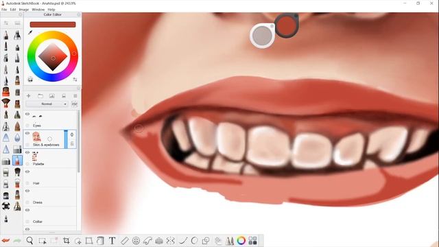 Realistic Digital Painting in Autodesk Sketchbook | Anahita Hashemzadeh Digital Portrait Speedart 4 смотреть онлайн
