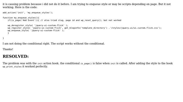 Wordpress: Enqueue Style for a page/pages only смотреть онлайн