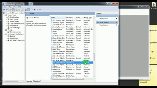 SQL server 2008 - How to Start SQL server browser смотреть онлайн