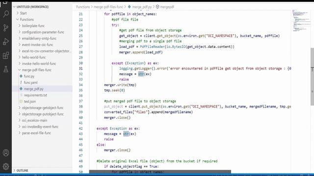 How to merge multiple PDF files to a single PDF file using OCI Function ? | Python FDK смотреть онлайн