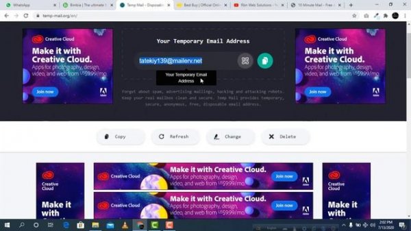 How to Auto Generate Free email,Temporary Disposable email for Fake Sign up in 2 minute
