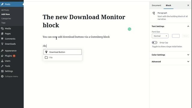 Download Monitor Gutenberg download block for WordPress смотреть онлайн
