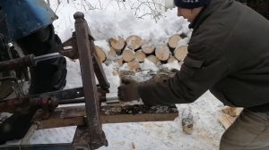 винтовой дровокол на тракторе