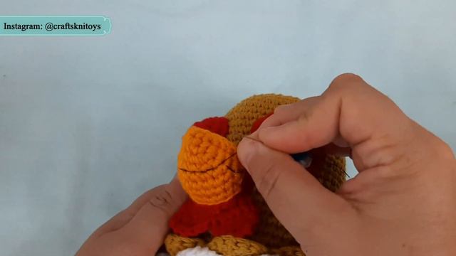 GALLO BARTOLITO AMIGURUMI CROCHET - CÓMO TEJER PICO, CRESTA Y ALAS