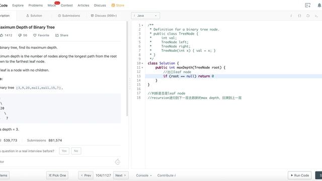 Leetcode 104(easy). Maximum Depth of Binary Tree【DFS/Recursion/Tree】中文 смотреть онлайн