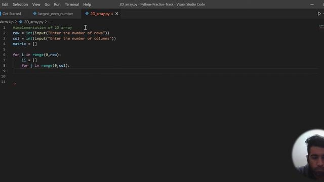 Implementing 2D Array | Python | Problem #16 смотреть онлайн