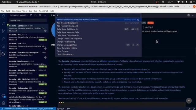 How to run docker container or remote container into vs code (Visual Studio Code) text editor. смотреть онлайн