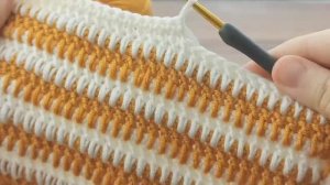 Очень простая двухцветная модель детского одеяла крючком онлайн для начинающих