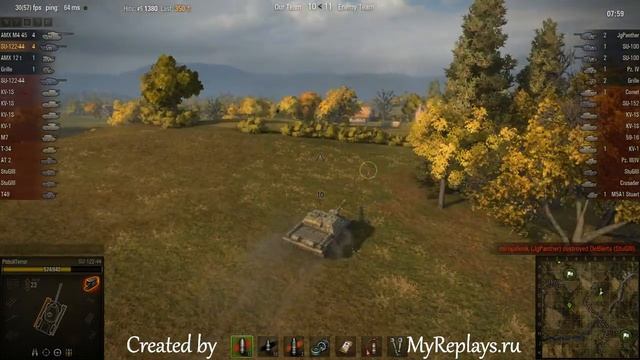 WOT: Redshire - SU-122-44 - 8 frags - смотреть онлайн
