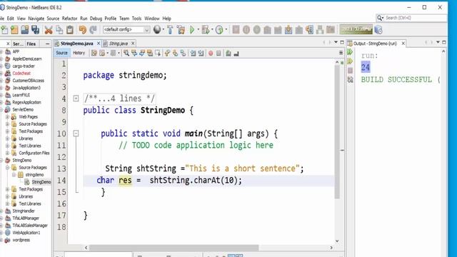 Java SE : String || Extract one Character From String At certain Position смотреть онлайн