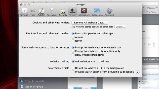 Safari Cookie Management смотреть онлайн