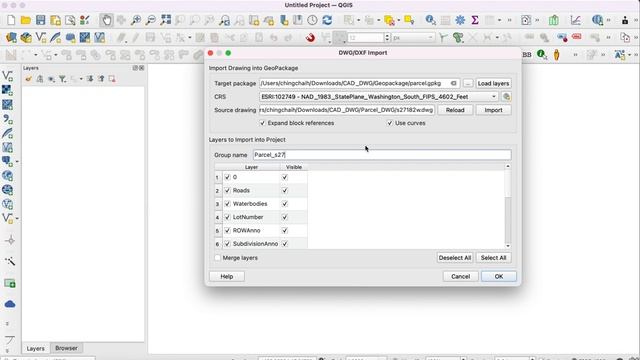 QGIS Tutorials 025 Importing AutoCAD DWG:DXF file to QGIS смотреть онлайн