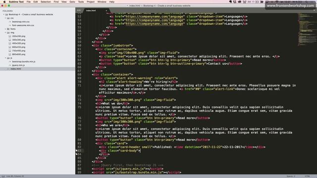 Bootstrap 4: Create a small business website – News смотреть онлайн