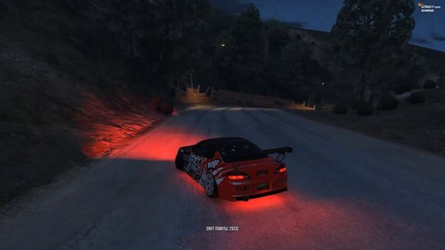 Drift Nissan Silvia S15 GTA 5 RP Sunrise Конфигурация трассы №1 212к набрано смотреть онлайн
