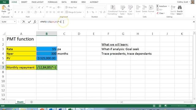 Computing 2 Excel Part 8 What if analysis Goal seek смотреть онлайн