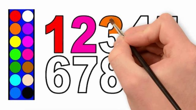 How To Draw Numbers From 1 - 10 Coloring Book | Learn Colors Book Kids | Number Coloring And Drawin