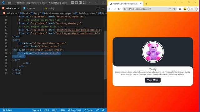 Make A Responsive Card Slider Using Html, CSS and Swiper.js | @rzeducation смотреть онлайн