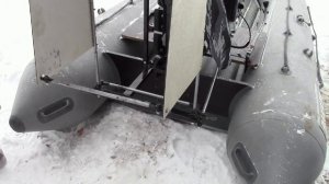 На аэролодке по снегу . Замер тяги