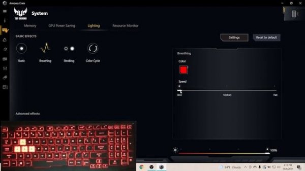 ASUS TUF Gaming AURA RGB explained | How to change ASUS TUF keyboard color effects  | ASUS TUF F15